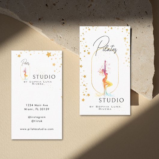 Luxury Wellness Yoga Beauty Studio Golden Stars  Visitekaartje