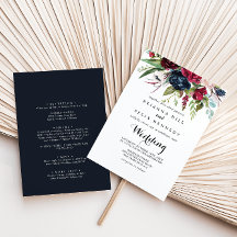 Luxury Whimsical Boho Floral Front & Back Wedding