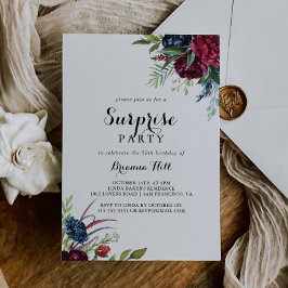 Luxury Whimsical Boho Floral Surprise Party Kaart