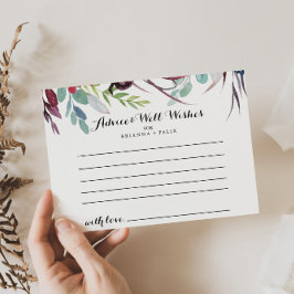 Luxury Whimsical Boho Floral Weddenschap Briefkaart