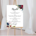 Luxury Whimsical Boho Floral Wedding Drinken Menu Poster<br><div class="desc">Dit luxe grillige boho floral bruiloft drink-menubord is perfect voor een ritje. Het ontwerp is voorzien van meerkleurige roos- en pony-bloemen met groen bladeren,  die de natuurlijke schoonheid inspireren.</div>