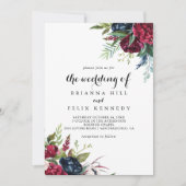 Luxury Whimsical Boho Floral Wedding Kaart (Voorkant)