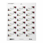 Luxury Whimsical Boho Floral Wedding RSVP Adres Etiket (Full Sheet)