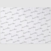 Luxury White And Black Sophisticated Name Wedding  Tissuepapier (Voorkant)