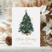 Luxury White and Gold Christmas  Feestdagenkaart