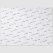 Luxury White Black Text Customizable Name Wedding  Tissuepapier (Voorkant)