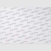 Luxury White Black Text Customizable Name Wedding  Tissuepapier (Voorkant)