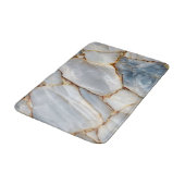 Luxury White Blue Marble & Gold Veins Agate Stone Badmat (Gekanteld)