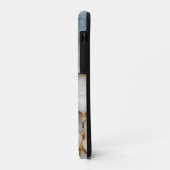 Luxury White Blue Marble & Gold Veins Agate Stone Case-Mate iPhone Case (Achterkant/links)