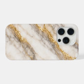 Luxury White Calacatta Marble with Gold Veins iPhone Hoesje (Achterkant horizontaal)
