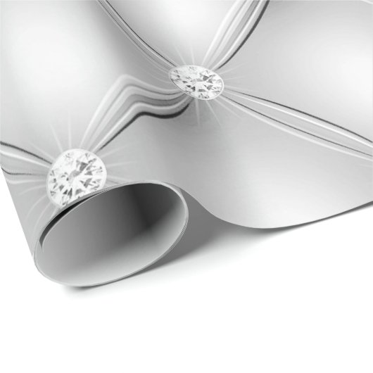 Luxury White Diamond Tufted Pattern Cadeaupapier (Rol Hoek)