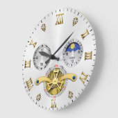 Luxury White Elegant Automatic Grote Klok (Hoek)