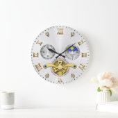 Luxury White Elegant Automatic Grote Klok (Huis)
