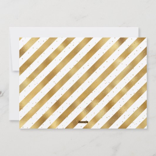 Luxury White en Gold 3 Photo Merry Kerstmis Feestdagenkaart (Achterkant)