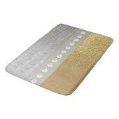 Luxury White en Gold Alligator Verbergen parels Badmat (Gekanteld)