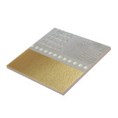 Luxury White en Gold Alligator Verbergen parels Tegeltje (Zijkant)