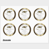 Luxury White en Gold Brown Glitter Product Labels (Vel)