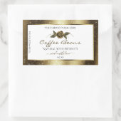 Luxury White en Gold Brown Glitter Product Labels (Tas)