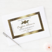 Luxury White en Gold Brown Glitter Product Labels (Envelop)