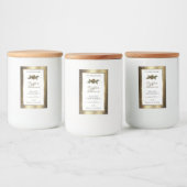 Luxury White en Gold Brown Glitter Product Labels Voedselcontainer Etiket (Flessen)