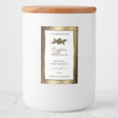 Luxury White en Gold Brown Glitter Product Labels Voedselcontainer Etiket (Voorkant)