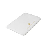 Luxury White en Gold-gepersonaliseerd monogram Badmat (Gekanteld)