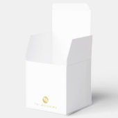 Luxury White en Gold-gepersonaliseerd monogram Bedankdoosjes (Geopend)