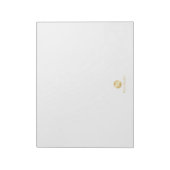 Luxury White en Gold-gepersonaliseerd monogram Notitieblok (Linkerzijde)