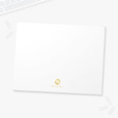 Luxury White en Gold-gepersonaliseerd monogram Notitieblok