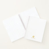 Luxury White en Gold-gepersonaliseerd monogram Notitieboek (Binnen)