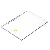 Luxury White en Gold-gepersonaliseerd monogram Notitieboek (Linkerzijde)