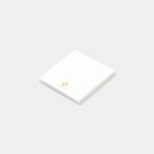 Luxury White en Gold-gepersonaliseerd monogram Post-it® Notes (Schuin)