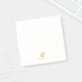 Luxury White en Gold-gepersonaliseerd monogram Post-it® Notes