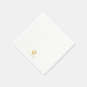 Luxury White en Gold-gepersonaliseerd monogram Servet (Hoek)