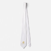 Luxury White en Gold-gepersonaliseerd monogram Stropdas (Voorkant)