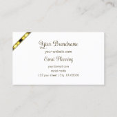 Luxury White en Gold met gepatterde foto's Visitekaartje (Achterkant)