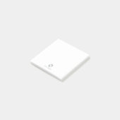Luxury White en Silver gepersonaliseerd monogram Post-it® Notes (Schuin)