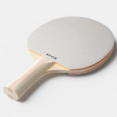 Luxury White Faux Leather Gray Monogram Tafeltennisbatje (Voorkant Gekanteld)