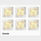 Luxury White Gold Agate Elegant Shiny Candle Label (Vel)