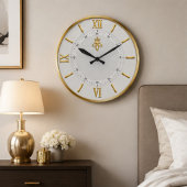 Luxury White & Gold Elegant Minimalist Grote Klok