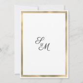 Luxury white gold glitter drips Save the Date Kaart (Achterkant)