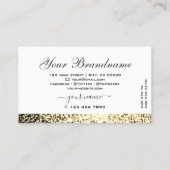 Luxury White Gold Sparking Glitter met Diamonds Visitekaartje (Achterkant)