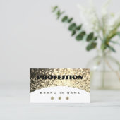 Luxury White Gold Sparking Glitter met Diamonds Visitekaartje (Staand voorkant)