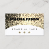 Luxury White Gold Sparking Glitter met Diamonds Visitekaartje (Voorkant)