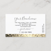 Luxury White Gold Sparkle Glitter Elegant Shimmery Visitekaartje (Achterkant)