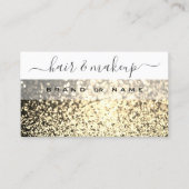 Luxury White Gold Sparkle Glitter Elegant Shimmery Visitekaartje (Voorkant)