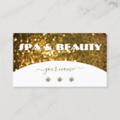 Luxury White Gold Sparkle Glitter Stylish Shimmery Visitekaartje (Voorkant)