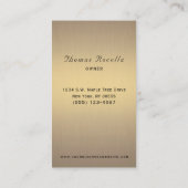 Luxury White Gold Wine Glass Vineyard Winery Visitekaartje (Achterkant)