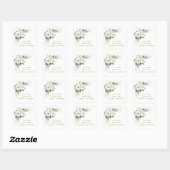 Luxury White Imperial Lilies Rozen Baby shower Squ Vierkante Sticker (Vel)