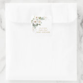 Luxury White Imperial Lilies Rozen Baby shower Squ Vierkante Sticker (Tas)